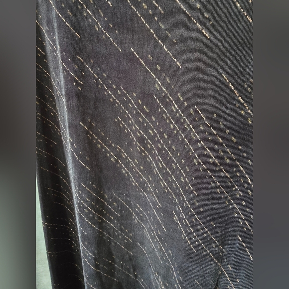 Rabbit Rabbit Rabbit Vtg 90s/Y2K  Black Metallic Tank Dress Slinky Sz 8P - Picture 2 of 5